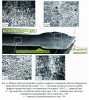 Рис. 6. Микроструктура материала трубы и сварного соединения вблизи поверхности разрушения (поперечный шлиф), ×5: а – структура основного металла трубы: феррито-перлитная смесь в отожженном состоянии, ×50; б, г – сварной шов: б – верхний шов, столбчатая литая структура, ×50; г – нижний шов, частично перекристаллизированная литая структура, ×50; в – граница сплавления верхнего шва, ×50